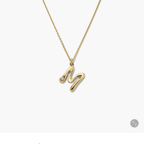 Mejuri Jewelry - Mejuri organic dome liquid letter necklace